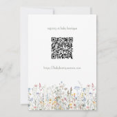 野生の花の小さな自然の赤ちゃんシャワー 招待状 (裏面)