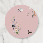 野生の花の小さな赤ちゃんシャワー フェイバータグ (裏面)