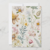 野生の花の小さな赤ちゃんシャワー 招待状 (裏面)