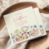 野生の花の小さな野生の花のフローラ赤ちゃんシャワー スタンダードカクテルナプキン