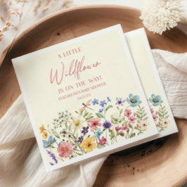 野生の花の小さな野生の花のフローラ赤ちゃんシャワー スタンダードカクテルナプキン