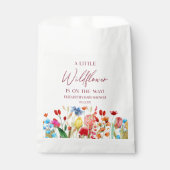 野生の花の小さな野生の花のフローラ赤ちゃんシャワー フェイバーバッグ (正面)