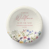 野生の花の小さな野生の花のフローラ赤ちゃんシャワー ペーパーボウル (正面)