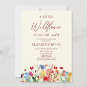 野生の花の小さな野生の花のフローラ赤ちゃんシャワー 招待状 (正面)