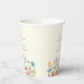 野生の花の小さな野生の花のフローラ赤ちゃんシャワー 紙コップ (左)
