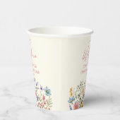 野生の花の小さな野生の花のフローラ赤ちゃんシャワー 紙コップ (右)