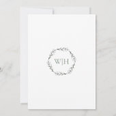 野生の花の庭の結婚式 招待状 (裏面)