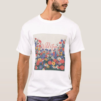 野生の花の庭園アート Tシャツ