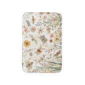 野生の花の庭 ボタニカルチョウ 科学の花 バスマット (正面縦)