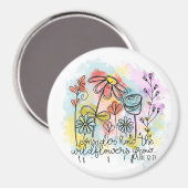 野生の花の成長を考える マグネット (正面/裏面)