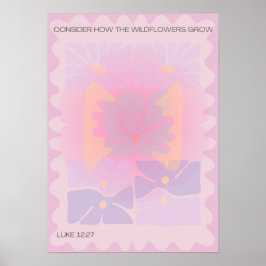 野生の花の成長/フローラの美学 ポスター