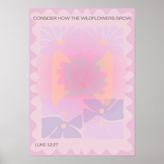 野生の花の成長/フローラの美学 ポスター (正面)