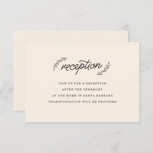 野生の花の披露宴の挿入物 エンクロージャーカード (正面/裏面)