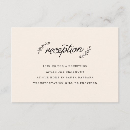 野生の花の披露宴の挿入物 エンクロージャーカード (正面)