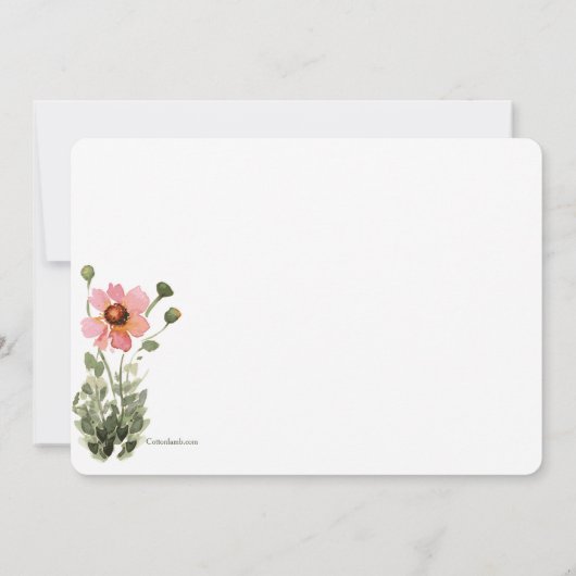 野生の花の招待 招待状 (裏面)