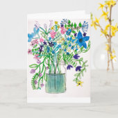 野生の花の挨拶状 カード (黄色い花)