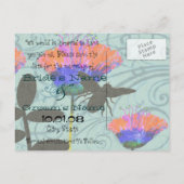 野生の花の日付を保存 案内ポストカード (裏面)