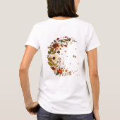 野生の花の月 l オリジナル押し花アート tシャツ (裏面)