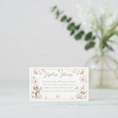 野生の花の木立の赤ちゃん動物たち ディスプレイシャワー エンクロージャーカード (スタンド正面)