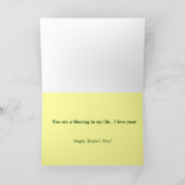 野生の花の母の日カードの集り カード (内部)