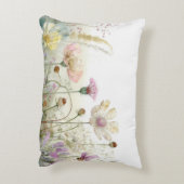 野生の花の水彩野 アクセントクッション (裏面(縦))