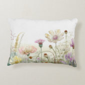 野生の花の水彩野 アクセントクッション (裏面)