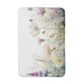 野生の花の水彩野 バスマット (正面縦)