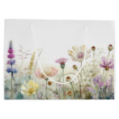 野生の花の水彩野 ラージペーパーバッグ (裏面)