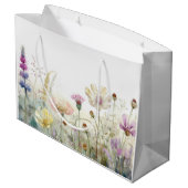 野生の花の水彩野 ラージペーパーバッグ (裏面アングル)