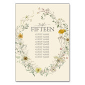 野生の花の水彩　夏　秋 テーブルナンバー (裏面)