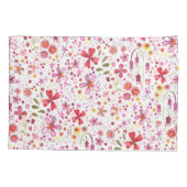 野生の花の水彩 枕カバー (裏面)