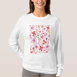 野生の花の水彩 Tシャツ