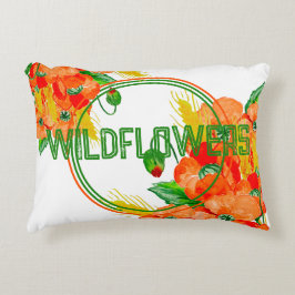 野生の花の水色 アクセントクッション