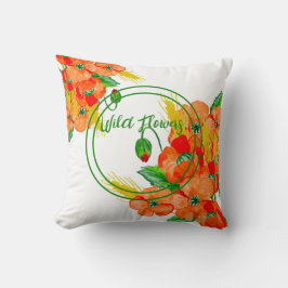 野生の花の水色 クッション