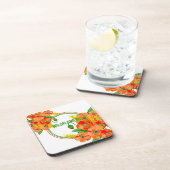 野生の花の水色 コースター (右側)