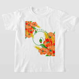 野生の花の水色 Tシャツ