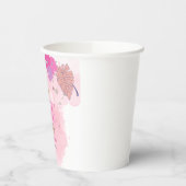 野生の花の熱帯の葉の赤ちゃん女の子1st誕生日 紙コップ (左)