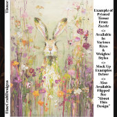 野生の花の牧草地のウサギEE3R Decompage 薄葉紙