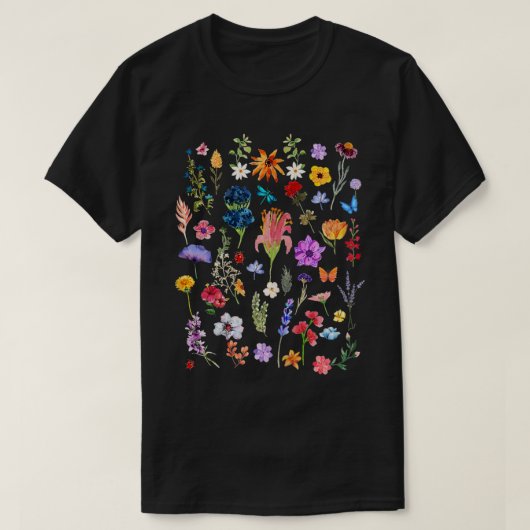 野生の花の牧草地の美学 Tシャツ (デザイン正面)