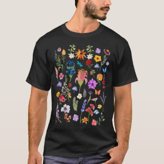 野生の花の牧草地の美学 Tシャツ