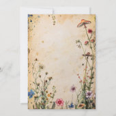 野生の花の田舎風ウェディング 招待状 (裏面)