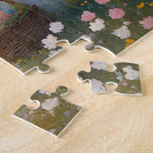 野生の花の畑のヴィンテージの復活祭のバニー ジグソーパズル (側面)