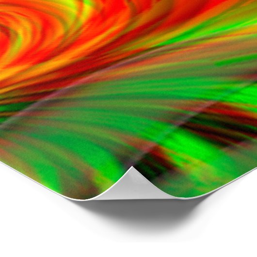 野生の花の畑サイケデリック ポスター (角)