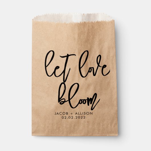 野生の花の種の開花を結婚愛する フェイバーバッグ (正面)