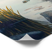 野生の花の穏やかな穏やかな自然穏やかな季節 ポスター (角)