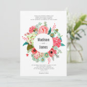 野生の花の素朴花束 |結婚式招待状 招待状 (スタンド正面)