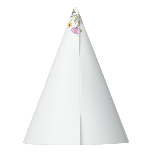 野生の花の紫色の1st誕生日 パーティーハット (裏面)