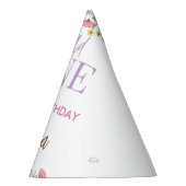 野生の花の紫色の1st誕生日 パーティーハット (右)