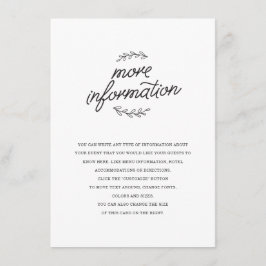 野生の花の結婚式の挿入物 エンクロージャーカード