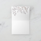 野生の花の結婚式は感謝していしています サンキューカード (内部)